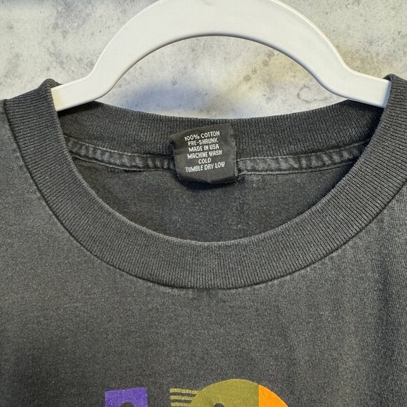 Vintage 90s Examiners Bay To Breakers T Shirt Black 1996 Foot Race XL - Picture 3 of 11